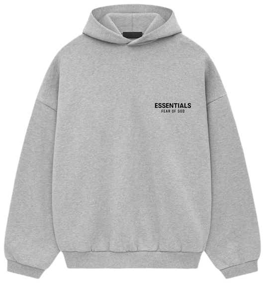 FEAR OF GOD ESSENTIALS FLEECE HOODIE II ‘LIGHT HEATHER GREY’