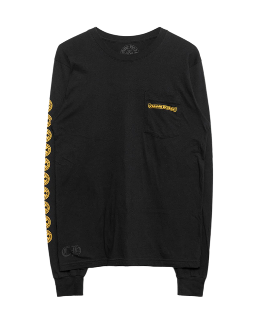 CHROME HEARTS CROSS LONG-SLEEVE ‘BLACK/YELLOW’