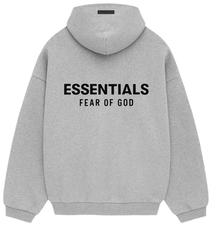FEAR OF GOD ESSENTIALS FLEECE HOODIE II ‘LIGHT HEATHER GREY’